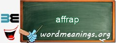 WordMeaning blackboard for affrap